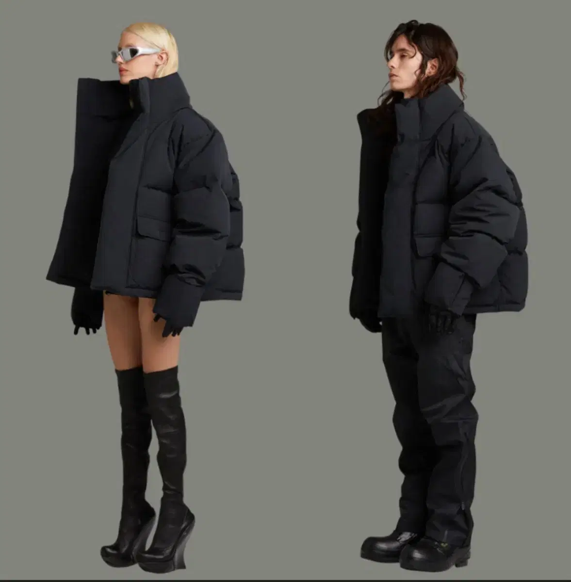 ENTIRE STUDIOS PFDV2 PUFFER サイズS Entire Studios Gray PFD V2 Down Jacket Entire Studios